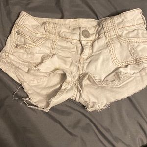 Almost famous white jean shorts